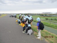 荒川河川敷周辺を見学