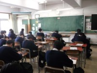 全国学力調査の様子です