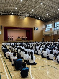 生徒会朝礼の様子