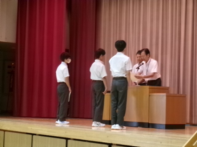 漢字コンテスト表彰　各学年代表