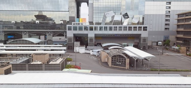 旅館から見える京都駅